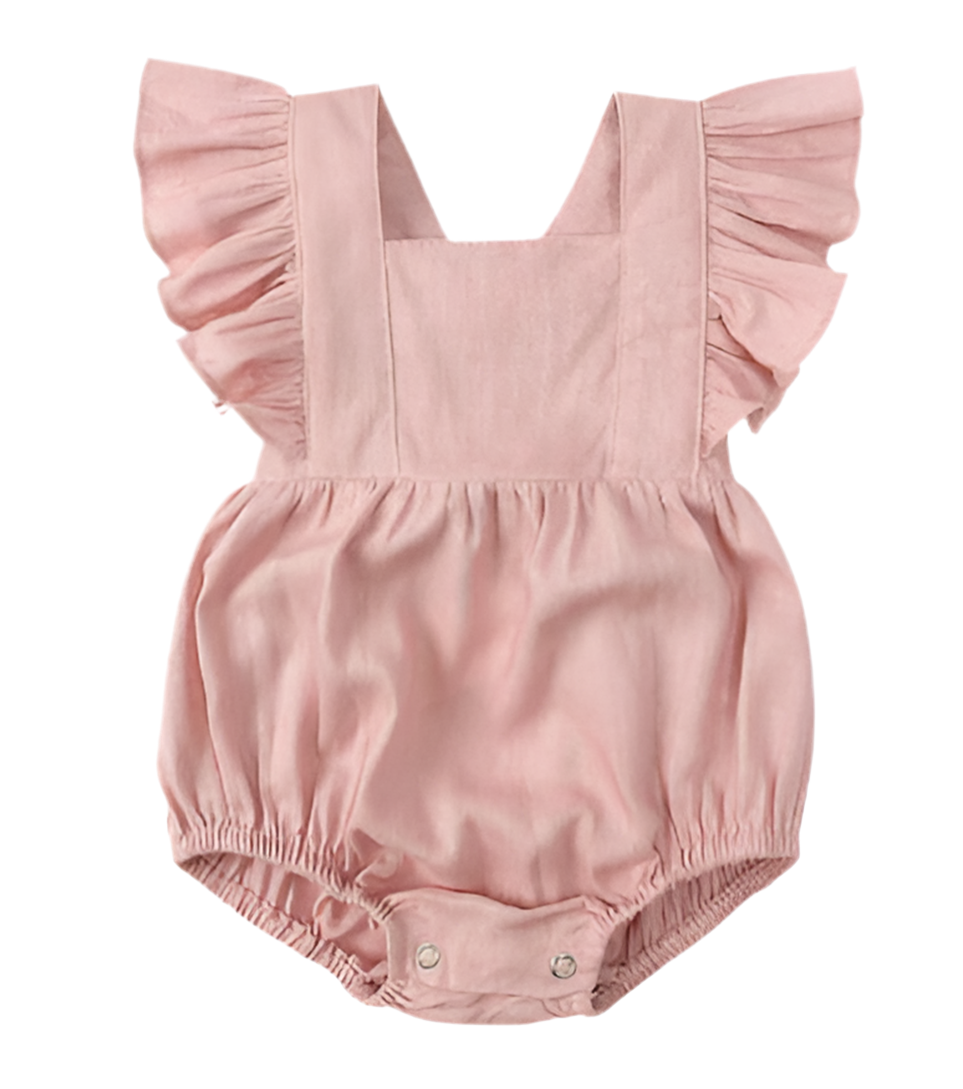 Body de Lino con Volantes para Bebé Niña - Pelele Infantil