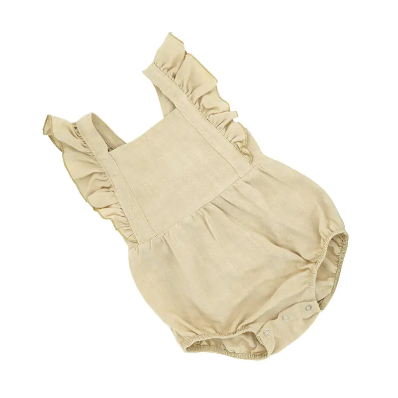 Body de Lino con Volantes para Bebé Niña - Pelele Infantil
