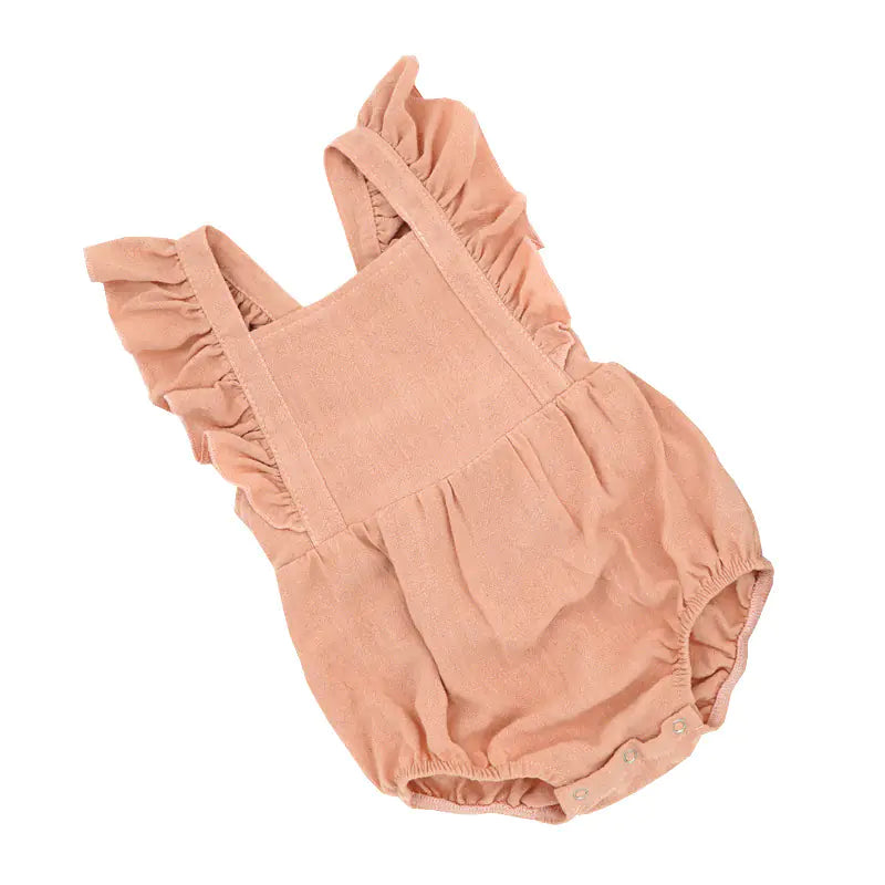 Body de Lino con Volantes para Bebé Niña - Pelele Infantil