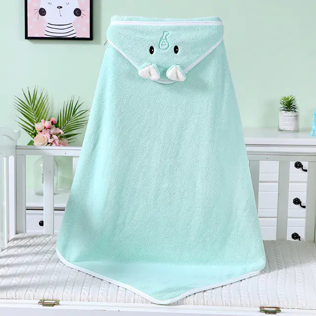 Toalla de Baño para Bebé con Capucha de Algodón y Orejas de Dibujos Animados