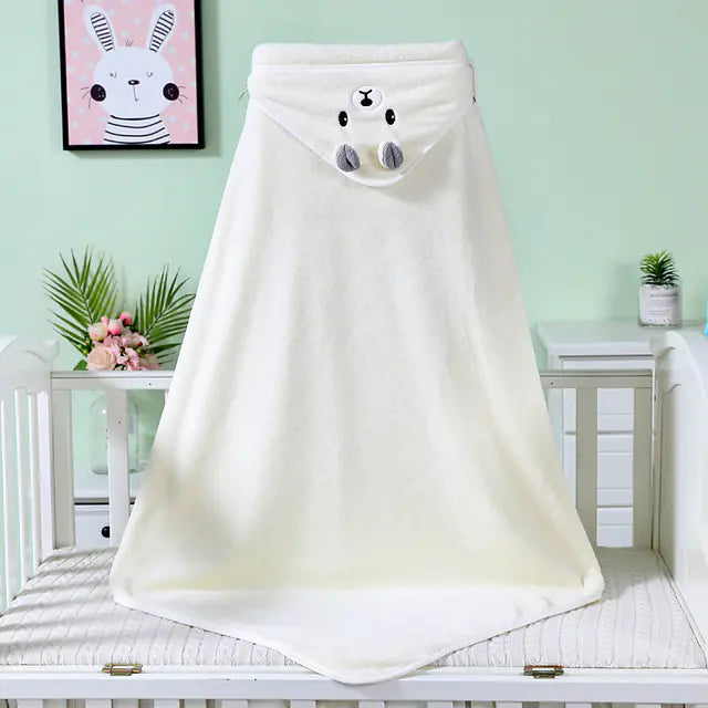 Toalla de Baño para Bebé con Capucha de Algodón y Orejas de Dibujos Animados