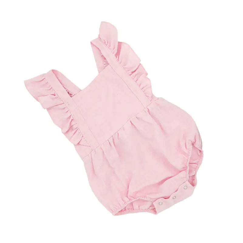 Body de Lino con Volantes para Bebé Niña - Pelele Infantil