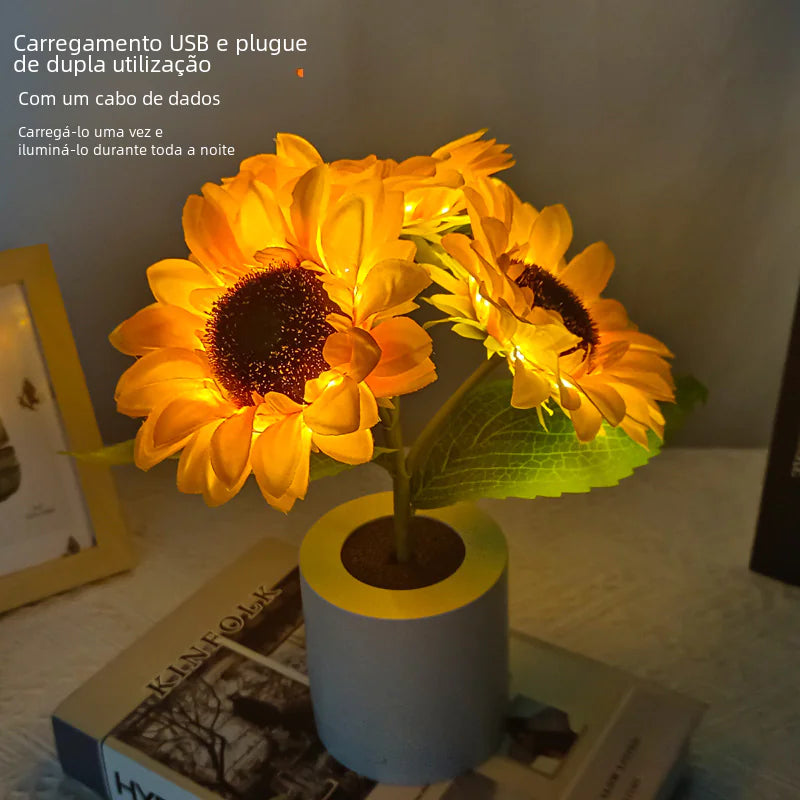 Girasol Luz Nocturna LED Recargable