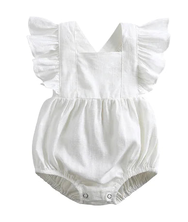 Body de Lino con Volantes para Bebé Niña - Pelele Infantil